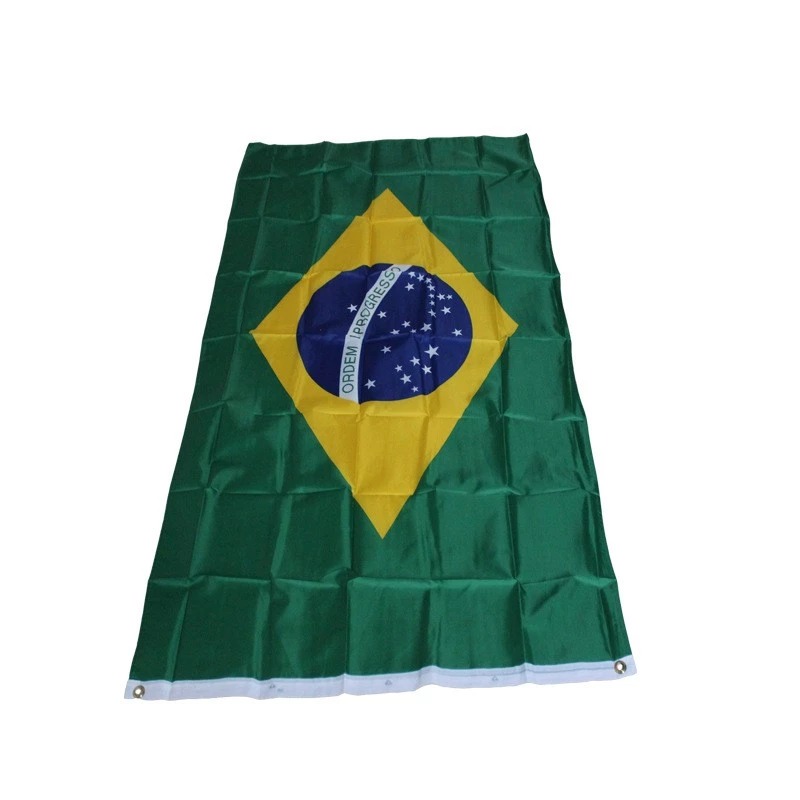 Great quality 90*150 cm polyester Brazil national flag with cheaper price